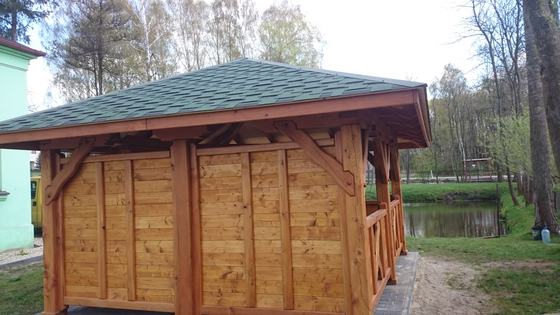Barierka drewniana B2 - Pełne wypełnienie