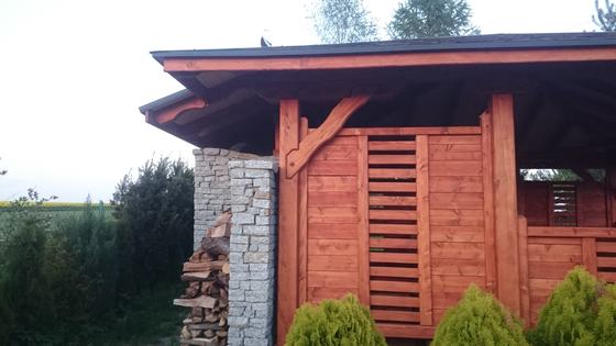 Altany z grillem AG002 - realizacja Ciesielnia
