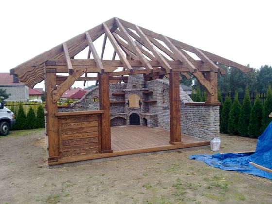 Altany z grillem AG003 - realizacja Ciesielnia