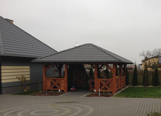 Altany z grillem AG006 - realizacja Ciesielnia