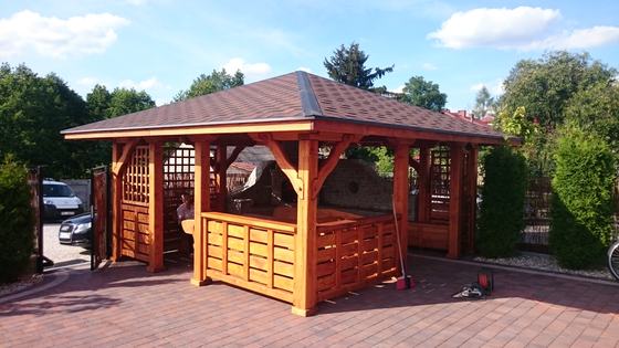 Altany z grillem AG008 - realizacja Ciesielnia