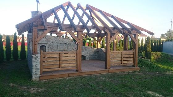 Altany z grillem AG010 - realizacja Ciesielnia