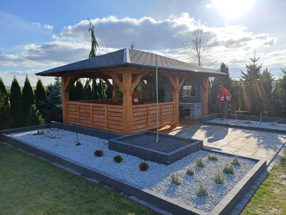 Altany z grillem AG013 - realizacja Ciesielnia