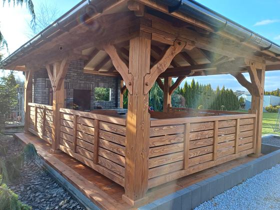 Altany z grillem AG013 - realizacja Ciesielnia