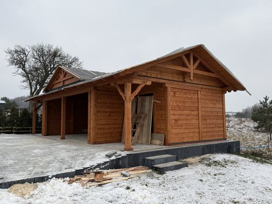 Garaże i wiaty garażowe G029 - realizacja Ciesielnia