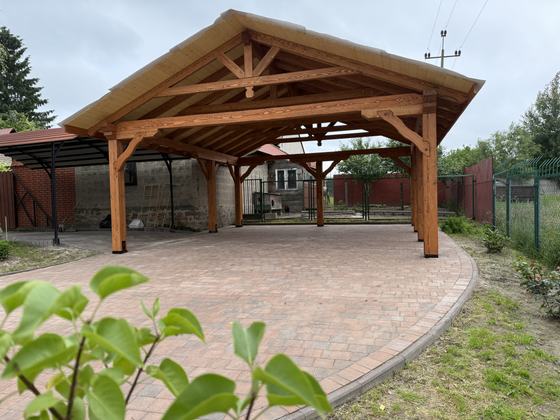 Garaże i wiaty garażowe G031 - realizacja Ciesielnia